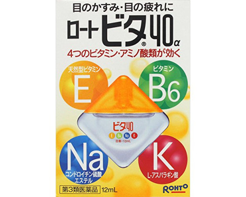 Rohto 40a Vita японские капли для глаз